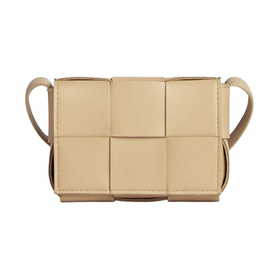 Bottega Veneta Candy Cassette Crossbody Bag Mini Intreccio Porridge