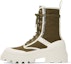 Buy Bottega Veneta Sepatu Boot Kanvas Combat 'Olive White' 730234V2R103690