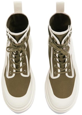 Bottega Veneta Sepatu Boot Kanvas Combat 'Olive White' 730234V2R103690 Order Bottega Veneta Sepatu Boot Kanvas Combat 'Olive White' 730234V2R103690