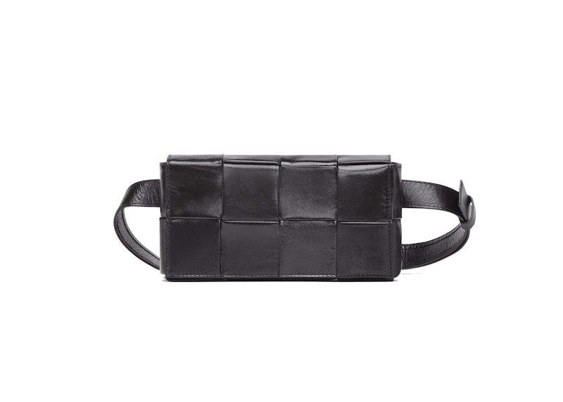 Bottega Veneta Cassette Belt Bag Mini Intreccio Black