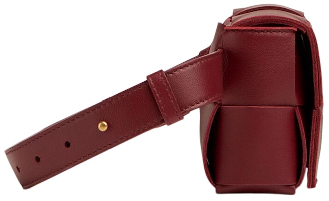 Beg Tali Pinggang Mini Bottega Veneta Cassette Intreccio Bordeaux Order Beg Tali Pinggang Mini Bottega Veneta Cassette Intreccio Bordeaux
