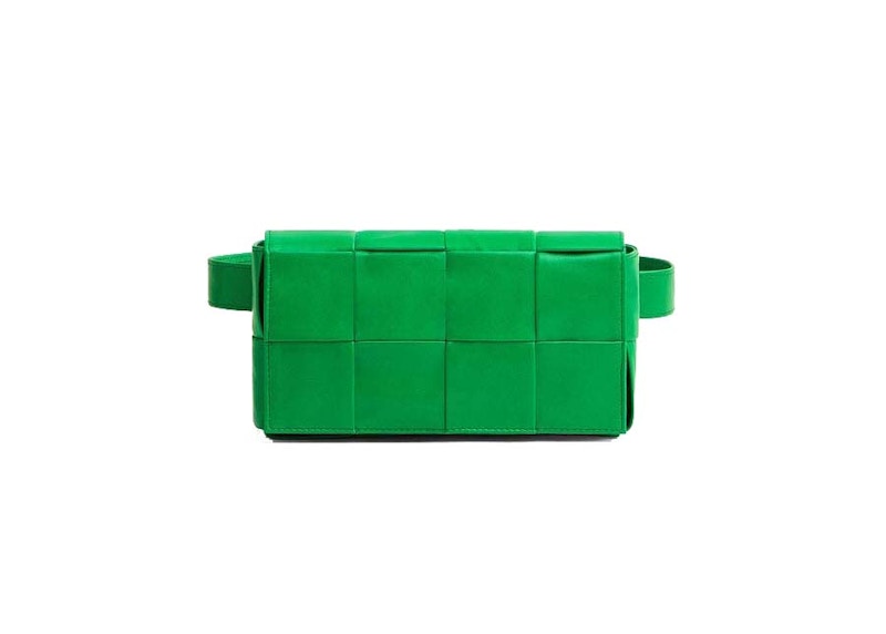 Bottega Veneta Cassette Belt Bag Mini Intreccio Parakeet