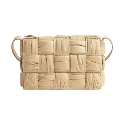Bottega Veneta Cassette Crossbody Bag Foulard Intreccio Porridge