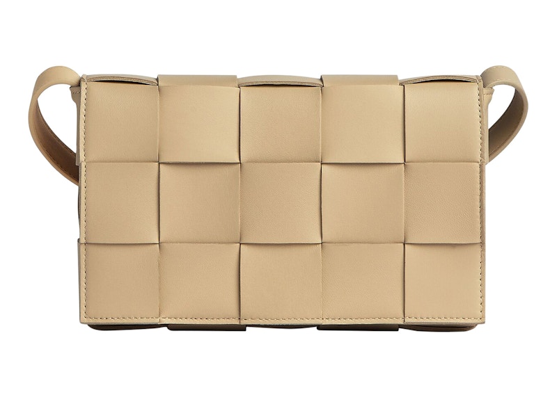Bottega Veneta Cassette Crossbody Bag Intreccio Porridge