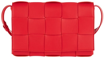 Bottega Veneta Cassette Crossbody Bag Intreccio Redstone Bottega Veneta Cassette Crossbody Bag Intreccio Redstone