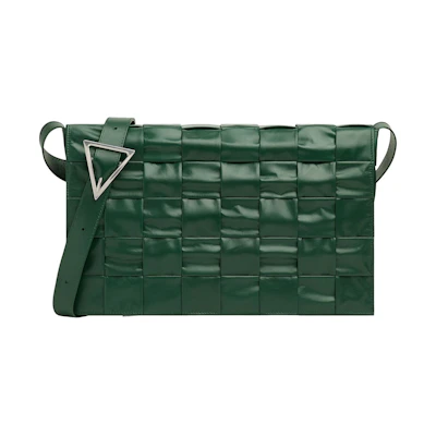 Bottega Veneta Cassette Crossbody Bag Maxi Intreccio Raintree
