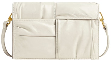 Bottega Veneta Cassette Crossbody Bag Mini Foulard Intreccio White Bottega Veneta Cassette Crossbody Bag Mini Foulard Intreccio White