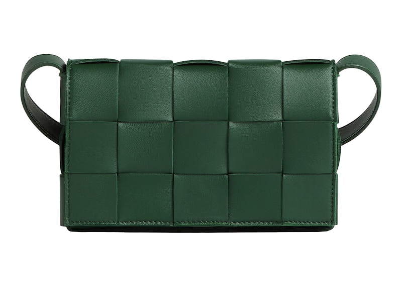 Bottega Veneta Cassette Crossbody Bag Small Intreccio Raintree