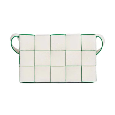 Bottega Veneta Cassette Intrecciato White/Parakeet