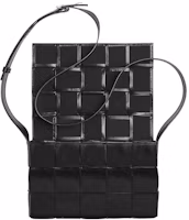 Order Bottega Veneta 黑色中號Cassette Intreccio斜挎包