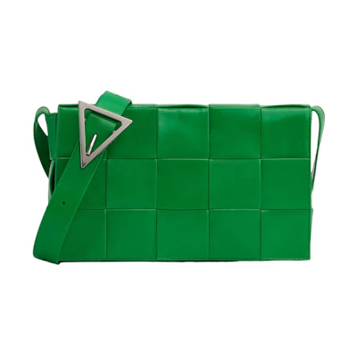 Bottega Veneta Cassette Intreccio Crossbody Bag Parakeet