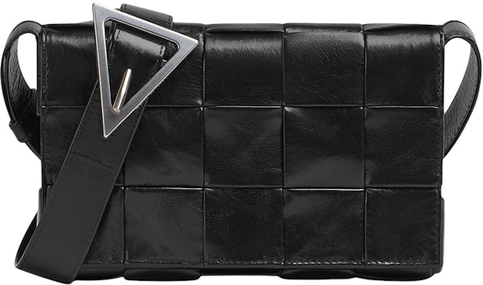 ボッテガ・ヴェネタ カセットイントレチャート クロスボディバッグ 小 黒 Buy ボッテガ・ヴェネタ カセットイントレチャート クロスボディバッグ 小 黒