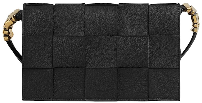 Bottega Veneta Cassette Intreccio Grained Leather Black Buy Bottega Veneta Cassette Intreccio Grained Leather Black