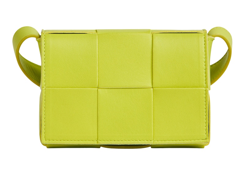 Bottega Veneta Cassette Mini Intreccio Acid Kiwi