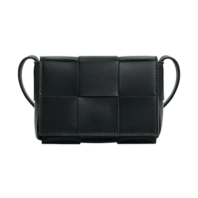 Bottega Veneta Cassette Mini Intreccio Black