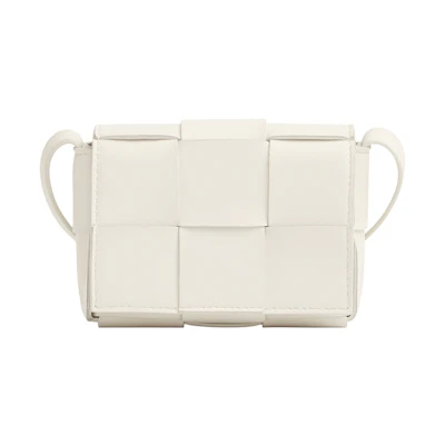 Bottega Veneta Cassette Mini Intreccio White