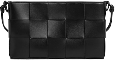 Bottega Veneta Cassette Pouch On Strap Intreccio Black Bottega Veneta Cassette Pouch On Strap Intreccio Black