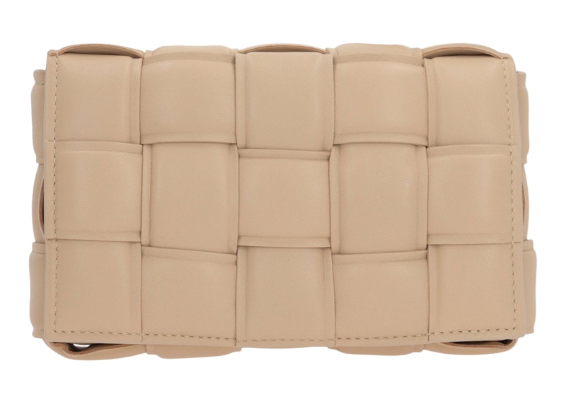 Bottega Veneta Cassette Shoulder Bag Mini Padded Intrecciato Beige