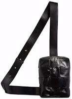 Bottega Veneta Cassette Sling Crossbody Bag Black Bottega Veneta Cassette Sling Crossbody Bag Black