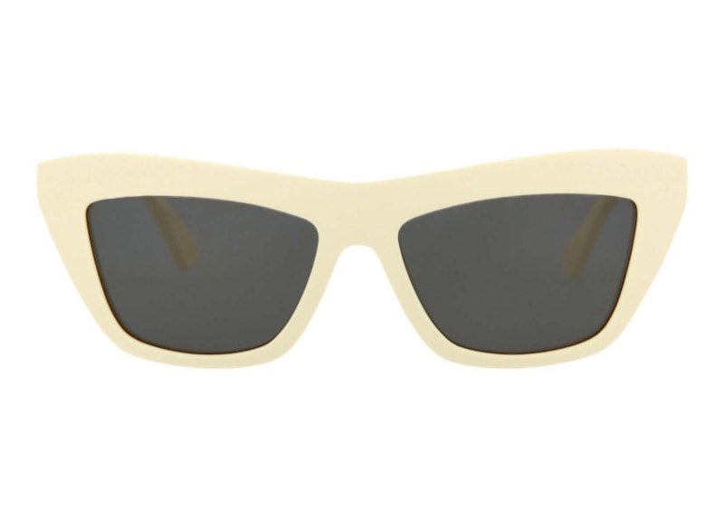 Bottega Veneta Cat Eye-Frame Acetate Sunglasses Ivory/Grey (BV1121S-30011463-003-10048)
