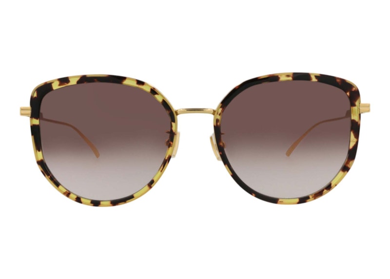 Buy Bottega Veneta 貓眼框板材太陽眼鏡，哈瓦那/金棕 (BV0301SK-30011983-002-10209)