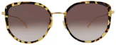 Buy Bottega Veneta 貓眼框板材太陽眼鏡,哈瓦那/金棕 (BV0301SK-30011983-002-10209)