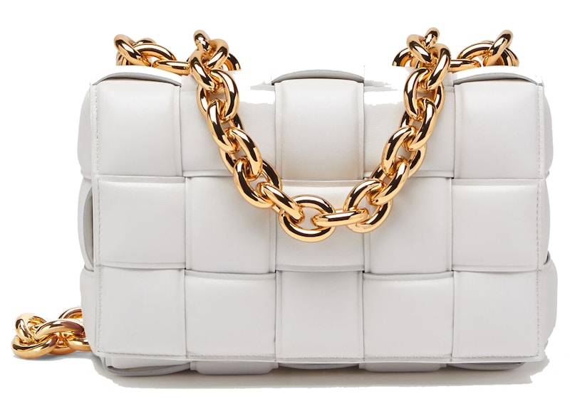 Bottega Veneta Chain Cassette Crossbody Bag Chalk