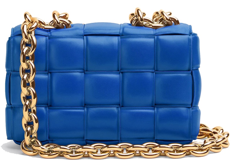 Order 葆蝶家链条编织蓝色斜挎包