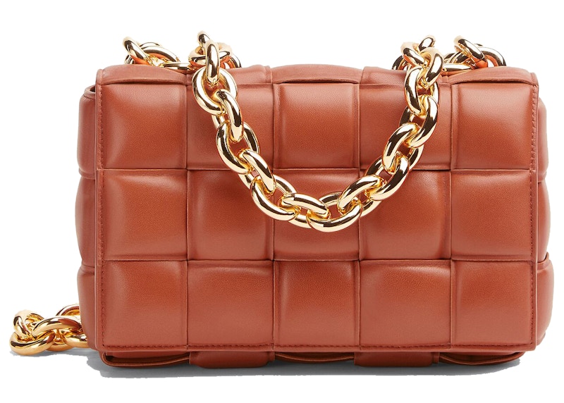 Bottega Veneta Chain Cassette Crossbody Bag Maple