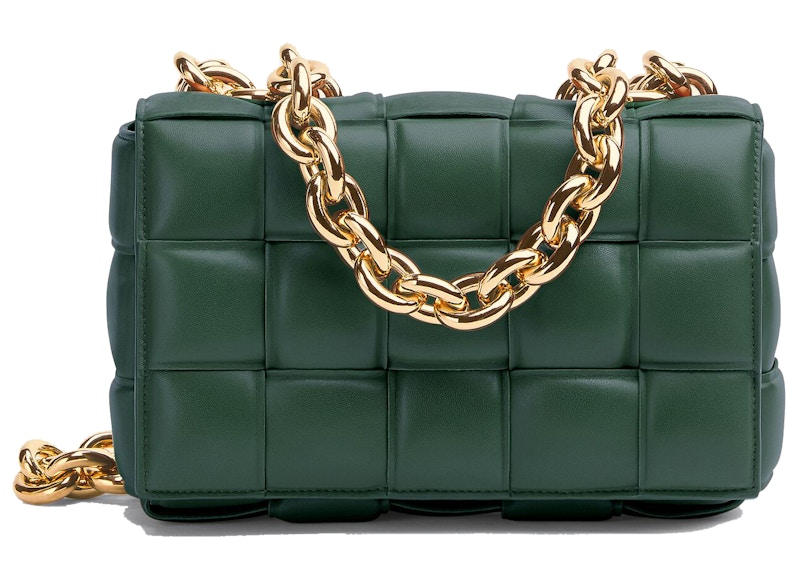Bottega Veneta Chain Cassette Crossbody Bag Raintree