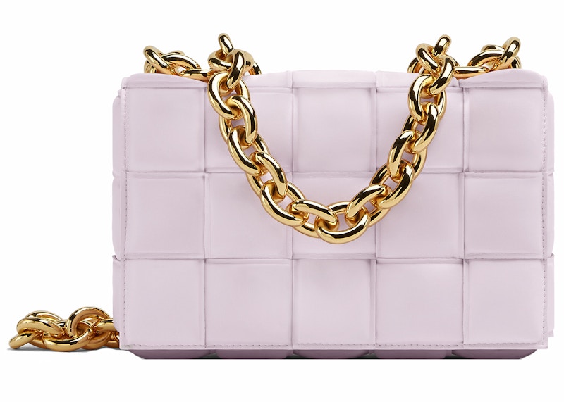 Bottega Veneta Chain Cassette Padded Intreccio Shoulder Bag Bliss Washed