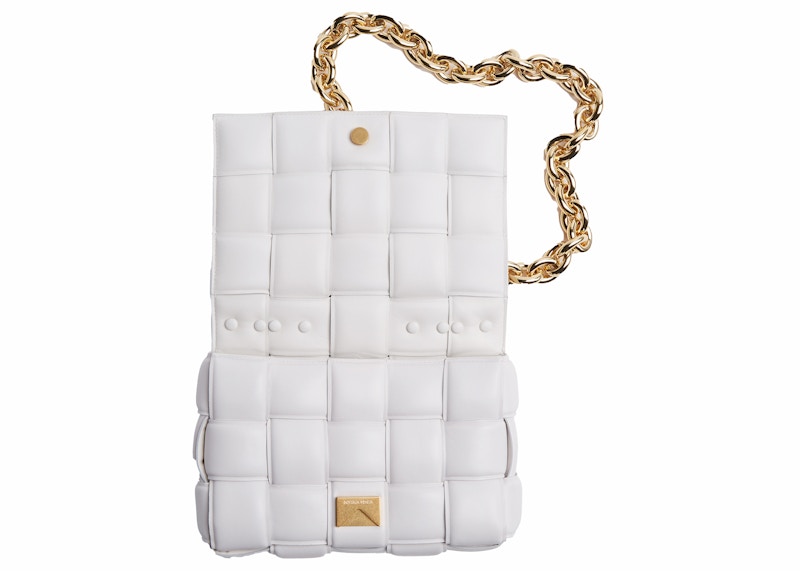 Order 葆蝶家Chains Cassette填充编织单肩包粉笔色