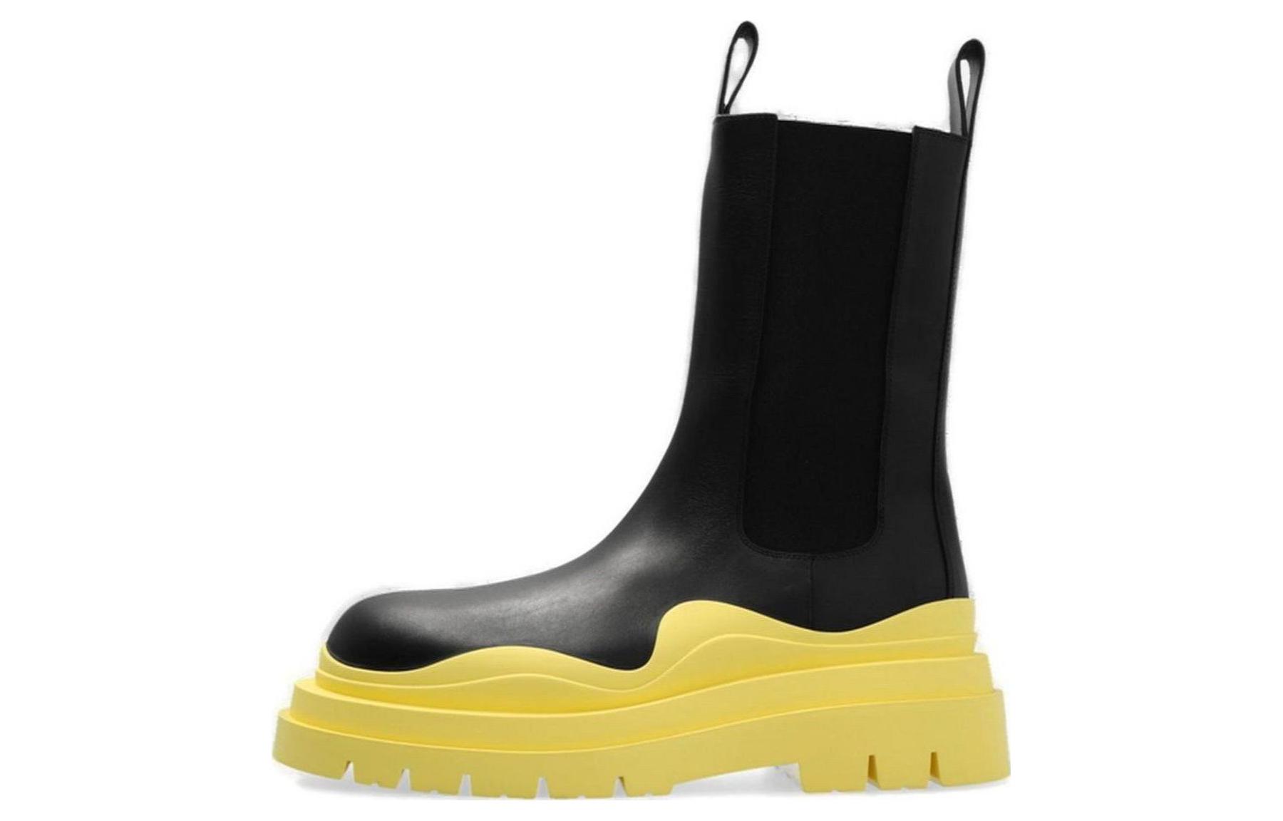 Buy ボッテガ・ヴェネタ　レザーチェルシーブーツ (ブラック) 630284VBS501335