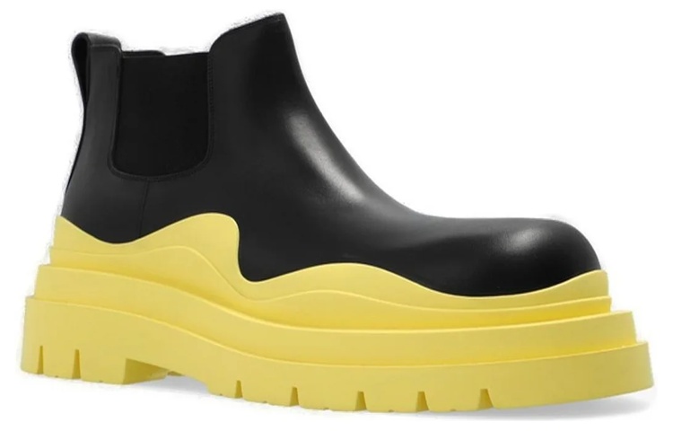 Lookbook Bottega Veneta Chelsea Boot 'Hitam Kuning' 630281VBS501335