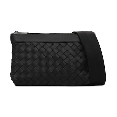 Bottega Veneta Classic Intrecciato Crossbody Black