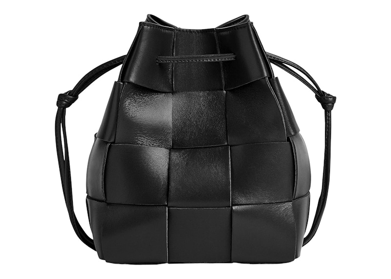 Bottega Veneta Crossbody Bucket Bag Small Intreccio Black