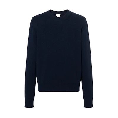 Bottega Veneta Deep Blue Cashmere Crewneck Sweater SS22 716886V2E804140
