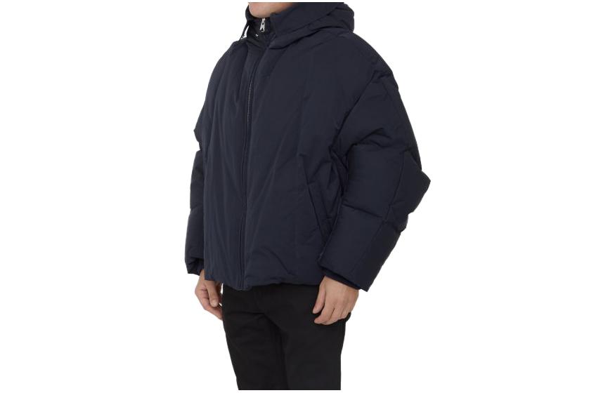 Buy 葆蝶家 深海军蓝羽绒连帽夹克 FW23 761243VF4K04030