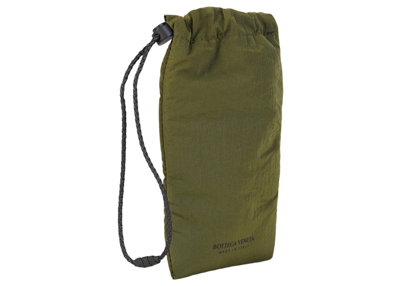 Order Bottega Veneta Tas Serut Khaki/Hitam