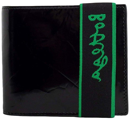bottega-veneta-elastic-band-bi-fold-wallet-black-green