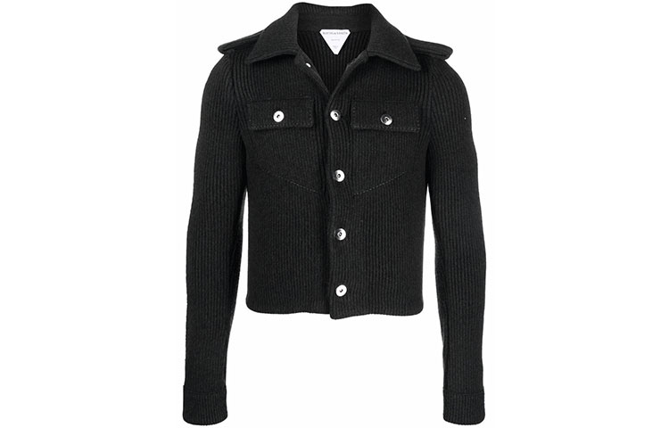 Bottega Veneta Epaulette Ribbed Shirt Jacket 681889V1F901123