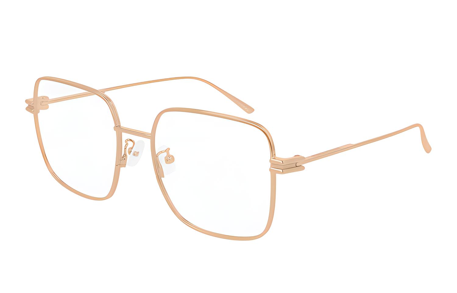 Bottega Veneta Fashion Optical Glasses Metal Square Frame Unisex Eyewear. BV1049O00