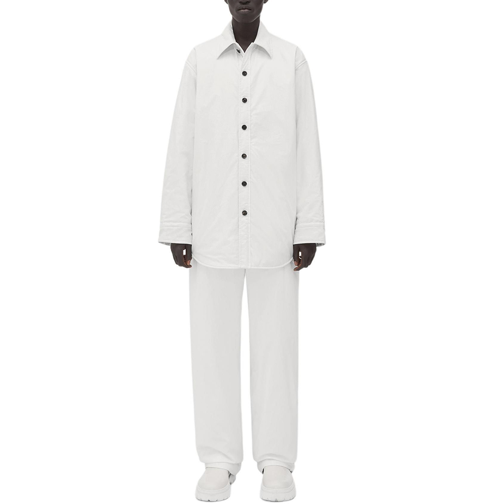 Bottega Veneta Frosted Poplin Padded Jacket White Casual Outerwear 778655V1LE09000