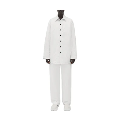 Bottega Veneta Frosted Poplin Padded Jacket White Casual Outerwear 778655V1LE09000