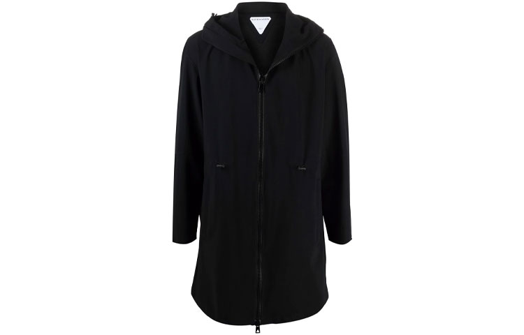 Bottega Veneta FW21 T-Clasp Long-Sleeve Jacket Black 664279V02O01000