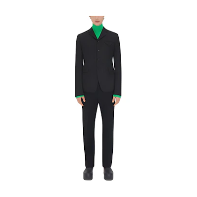 Bottega Veneta FW21 Wool Tech Twill Blazer Jacket for Men 659590V02W01000