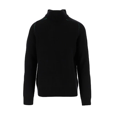 Bottega Veneta FW22 Black Wool Turtleneck Sweater 704896V07J01000
