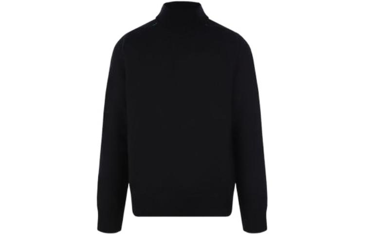 Lookbook Bottega Veneta FW22 Suéter de Cuello Alto Negro de Lana. 704896V07J01000