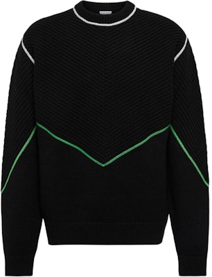 Bottega Veneta FW22 Black Pinstripe Crewneck Sweater 730620V2MB01000 Buy Bottega Veneta FW22 Black Pinstripe Crewneck Sweater 730620V2MB01000