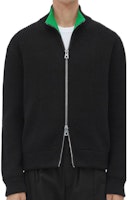 Bottega Veneta FW22 Black Ribbed Zip-Up Knitted Sweater 731748V2MQ01000 Bottega Veneta FW22 Black Ribbed Zip-Up Knitted Sweater 731748V2MQ01000